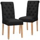 image 1 of Yaheetech Set of 2 Classic PU Leather Dining Chairs Black