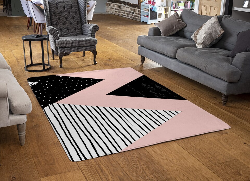 image 1 of Geometric Triangles Rug | Multi
