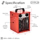 image 6 of 2kW Electric Industrial Workshop Garage Space Fan Heater