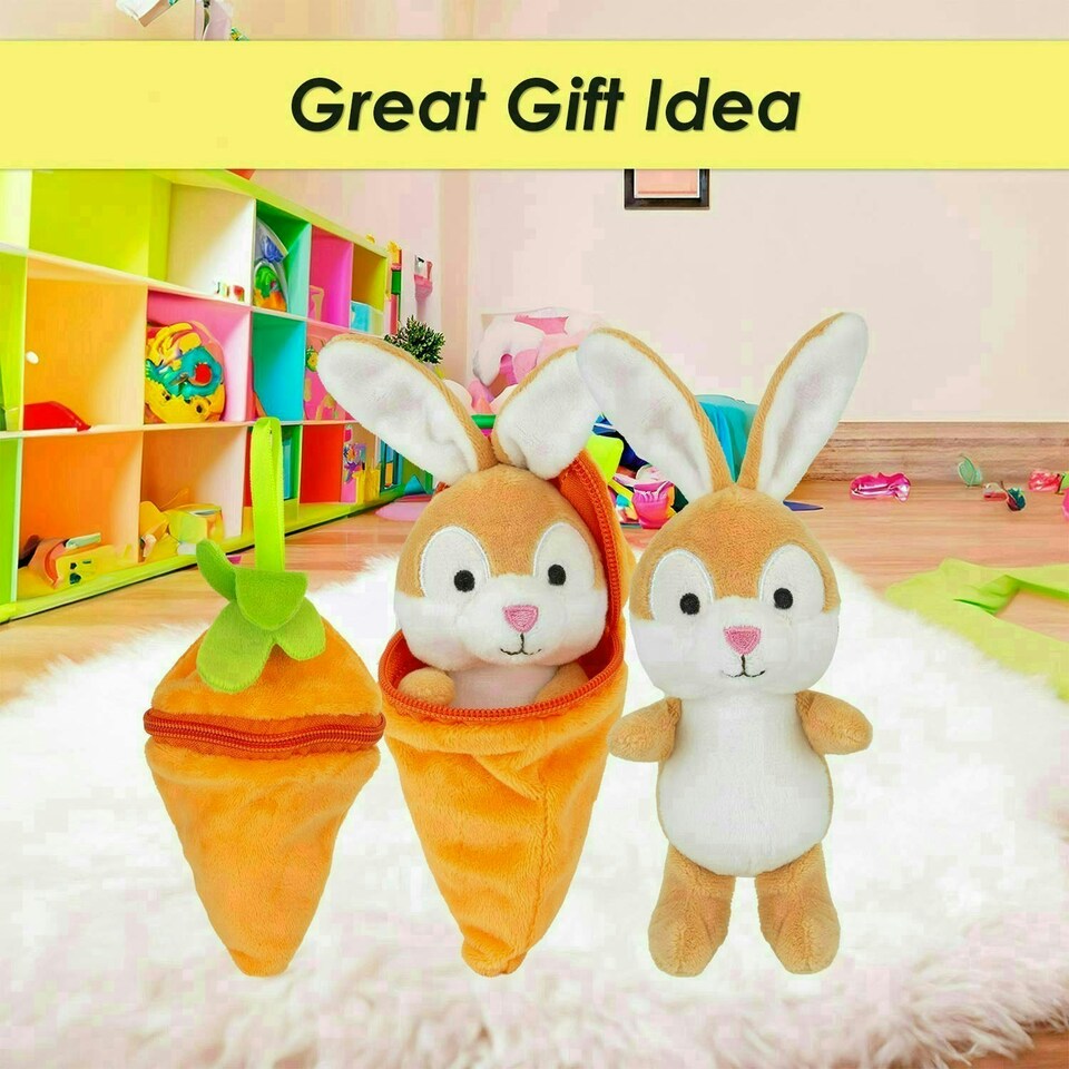 image 1 of Rabbit Brown 14cm Cute Plushie Huggable Cuddly Stuffed Toy 14cm Brown