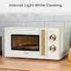image 5 of VonShef Nordic Microwave 20L 700W Cream & Wood