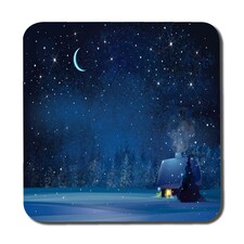 Night winter landscape (coaster)