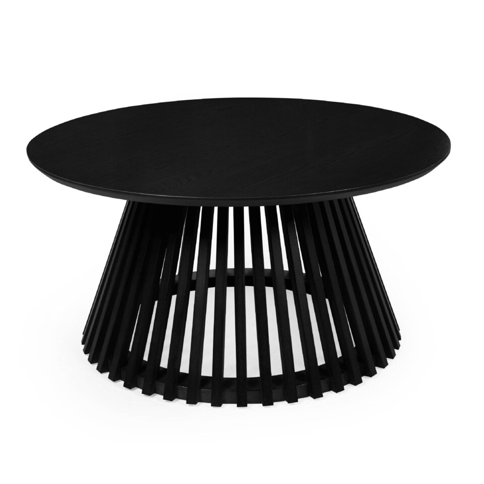 image 1 of Orla 80cm Round Coffee Table in Black