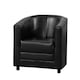 image 2 of Aspen Faux Leather Tub Chair - Black