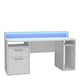 image 5 of Tezaur White Gaming Desk with Colour Changing LED