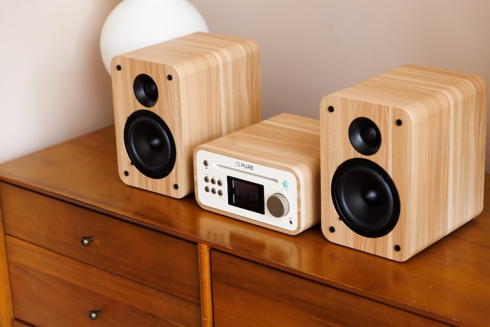 image 1 of Pure Classic Stereo Mini System - Cotton White Oak