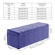 image 3 of Safar 90cm Wide Ottoman Storage box - Blue Naples Ottoman Box with Storage