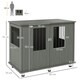 image 7 of PawHut Dog Crate Kennel Cage for Medium Large Dog, Indoor End Table, Grey