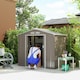 image 7 of Outsunny 7 x 4ft Garden Shed Storage with Foundation Kit and Vents, Grey