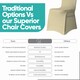 image 4 of Chair Cover Spandex Polyester Stretch, Flat Dining Slipcovers - 10pcs