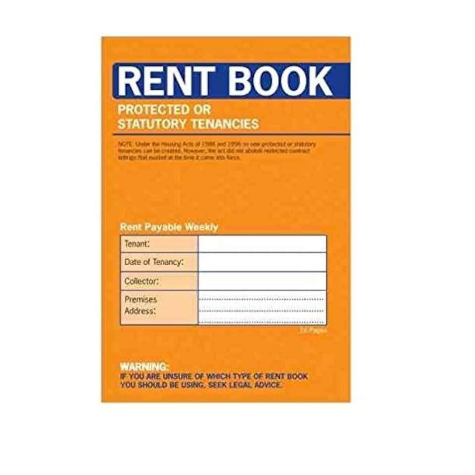 image 1 of Rent Book 16 Page Protected Or Statutory Tenancies Book (C235)