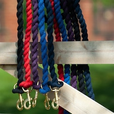 Gallop Equestrian Premium Headcollar Lead Rope With Solid Brass Trigger Clip Black | Size: One Size
Colour: Red