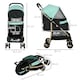image 4 of PawHut Pet Stroller for XS and S Dogs w/ Rain Cover - Green