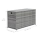 image 8 of Teamson Home Outdoor Garden Storage Box X-Large 700L Grey Wicker Rattan