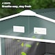 image 8 of Outsunny 13 x 11ft Garden Shed Storage with Foundation Kit and Vents, Green