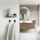 image 3 of BESLAGSBODEN Black Self Adhesive Bathroom Towel Hook