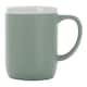image 3 of XD Collection Contrast Rim Ceramic 300ml Mug - Green/White - One Size