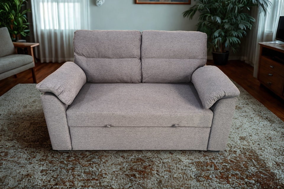 image 1 of Vico 2 Seater Sofa Bed in Grey, Silver or Beige | Grey | One Size