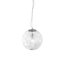 Mapa Max 1 Light Large Globe Ceiling Pendant Chrome, E27