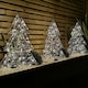 image 2 of Set of 3 50cm Light up Iron Christmas Tree Garden Stake Lights with Warm White LEDs