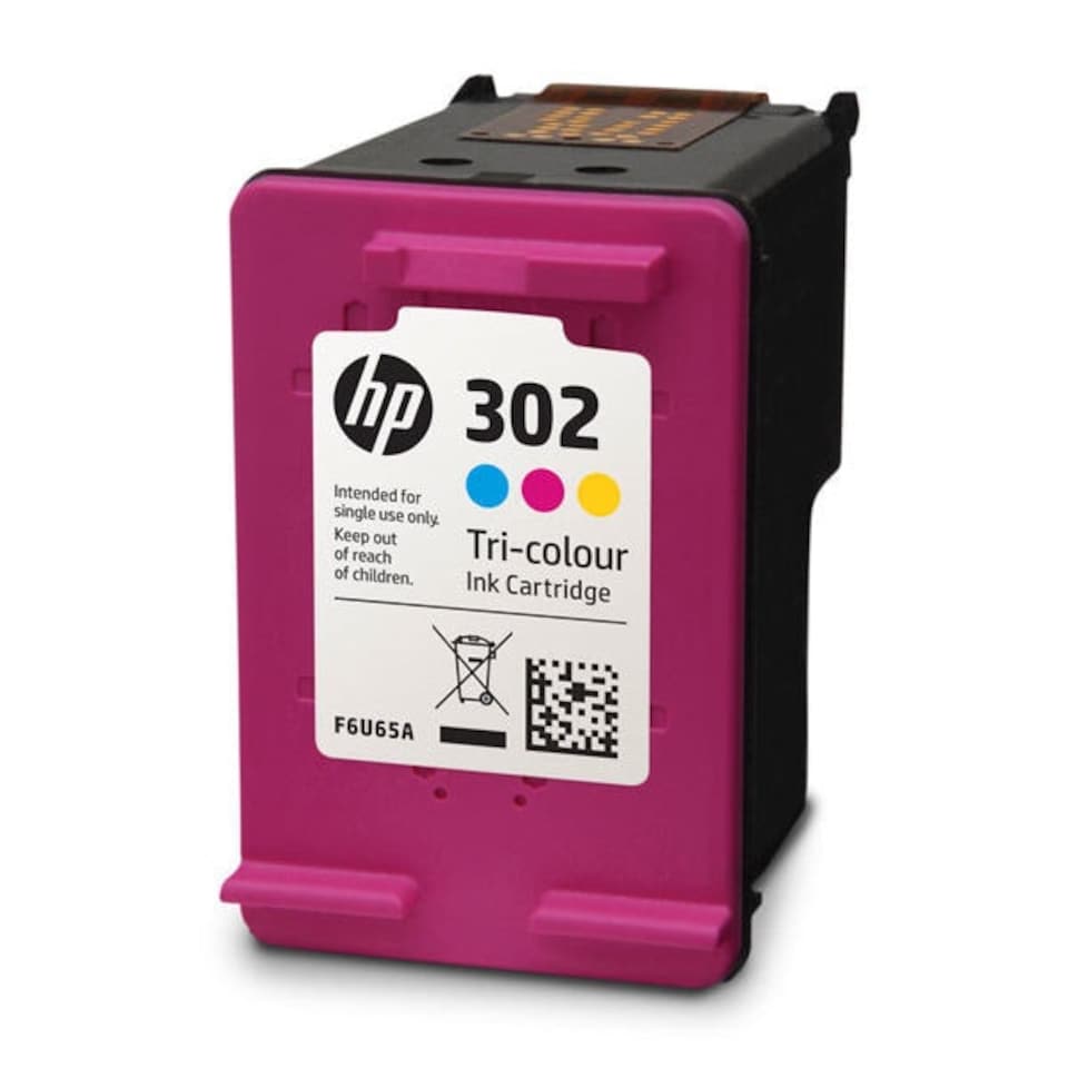 image 1 of 2x Ink Jungle 302 Black & 1x Colour Refilled Ink Cartridge - Replaces HP 302