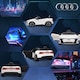 image 8 of HOMCOM Audi RS e-tron GT Licensed Electric Car for Kids, 12V Battery Powered Electric Ride-on Toy with Remote Control Music, Suspension Wheels, Soft Start, for 3-5 years, White