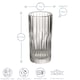 image 3 of Duralex Manhattan Vintage Collins Glasses - 305ml Highball Cocktail Tumblers - Pack of 6 | Clear | Clear