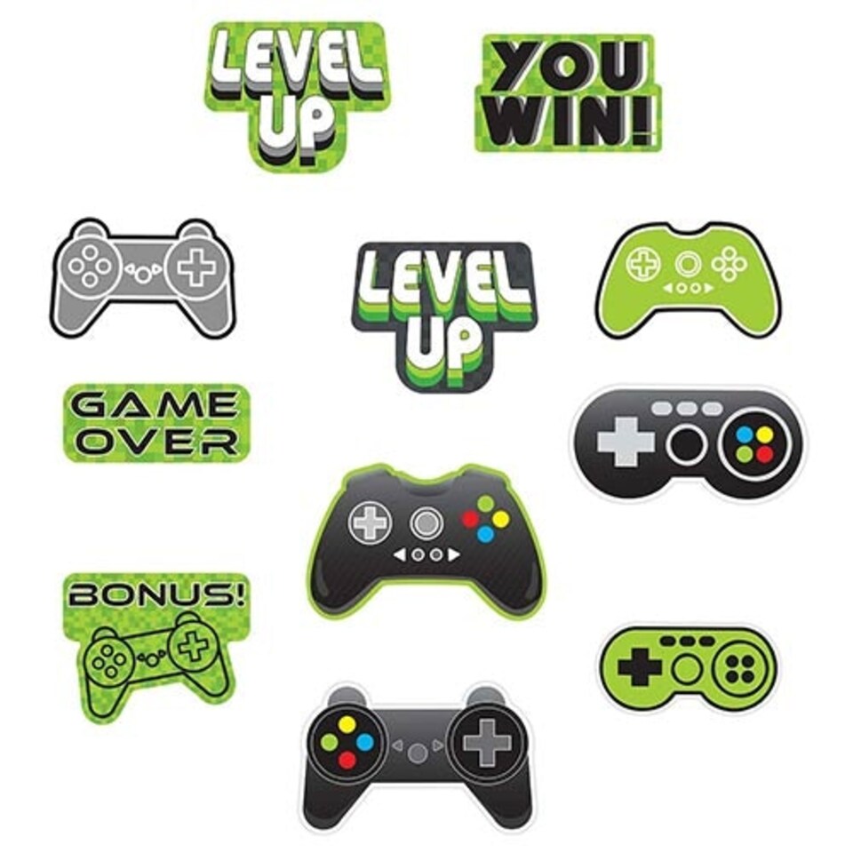 Level Up Gaming Cutouts Decorating Kit