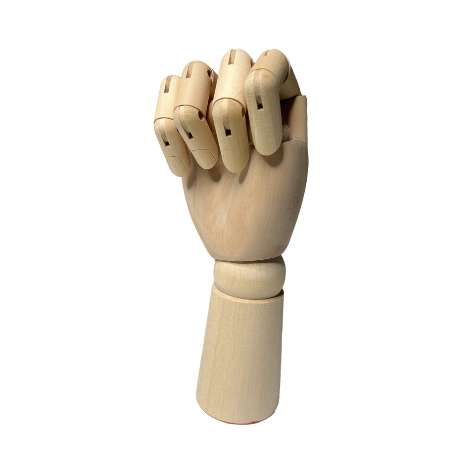 image 1 of Large Wooden Right Hand Manikin 30cm (12")