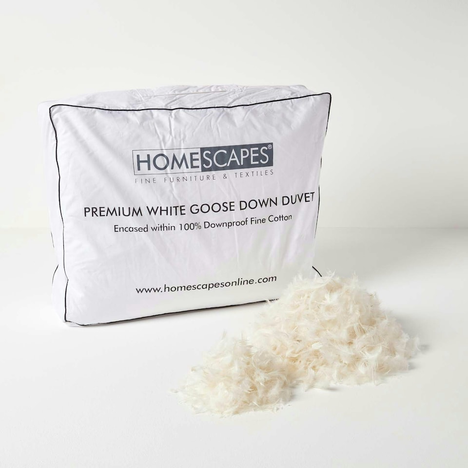 image 1 of Homescapes Goose Down 13.5 Tog Duvet for Winter, King