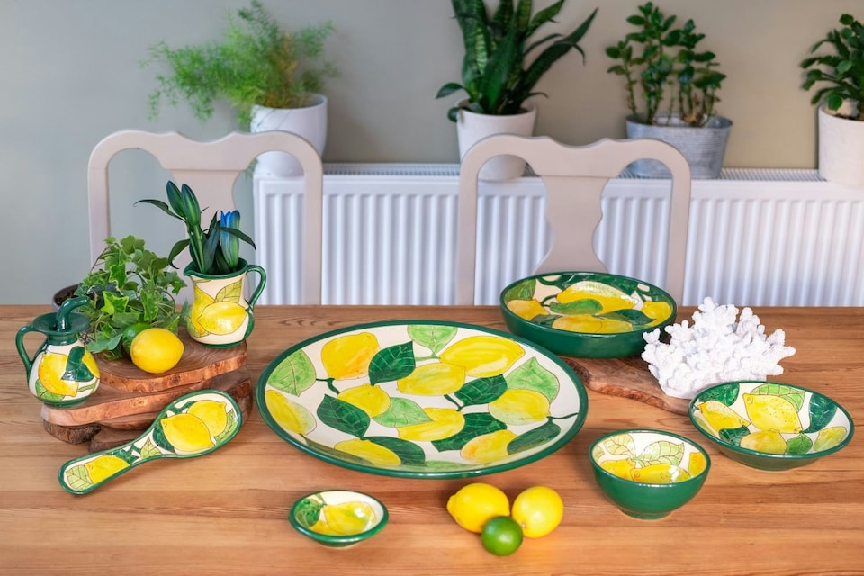 image 1 of Verano Spanish Ceramics Signature Salad/Fruit Bowl - 23cm Lemons | Multi | 1