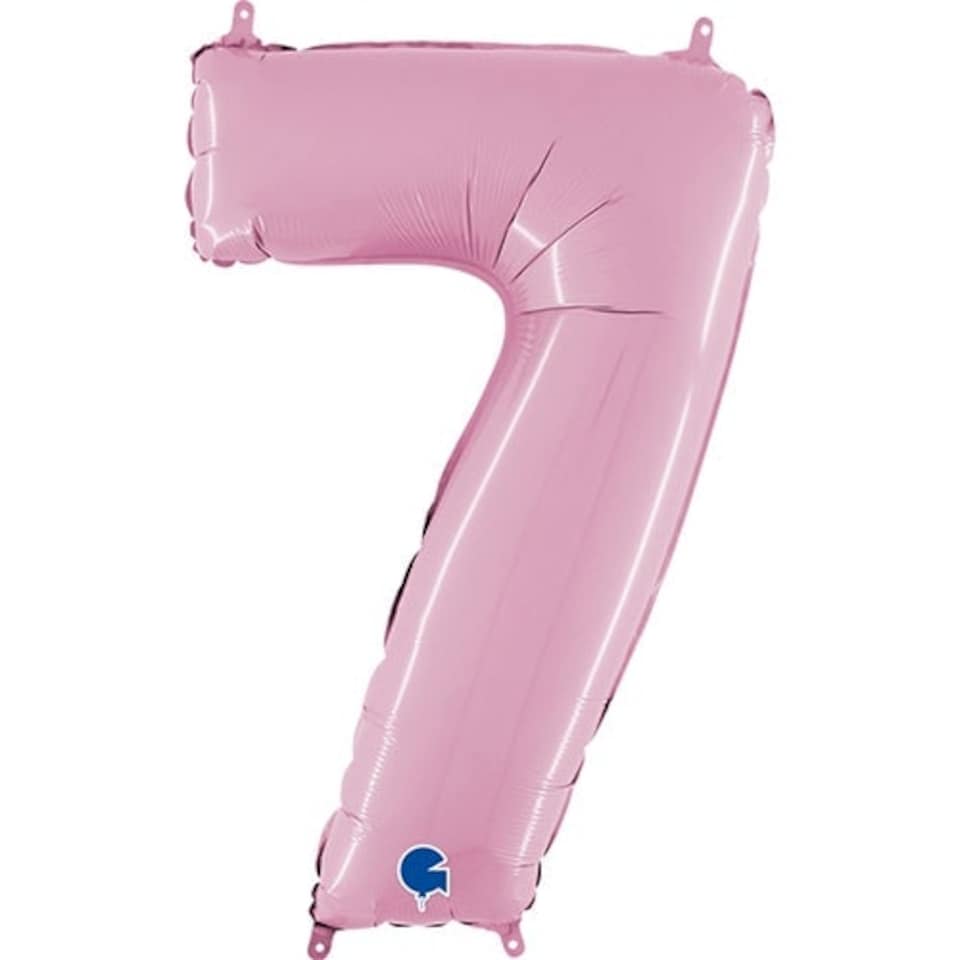 Pastel Pink Number 7 Helium Foil Giant Balloon 66cm / 26 in