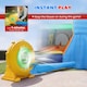 image 5 of AIYAPLAY 8 in 1 Bouncy Castle for Kids, Inflatable Bounce House with Slide | Multi | Light blue base, orange slide, deep blue sides | 350 x 320 x 190 cm