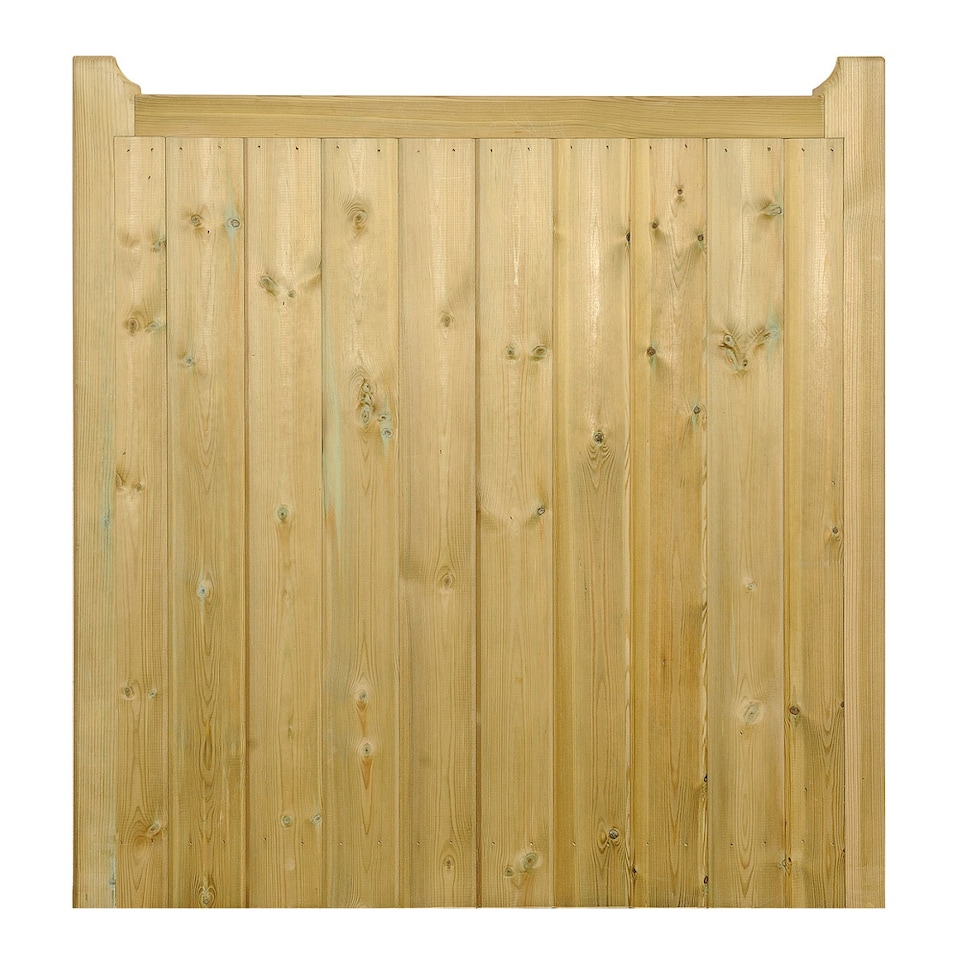 image 1 of Drayton Square Top Low Single Gate - Pressure Treated Scandinavian Redwood - W900 x H950 mm | Brown | 1