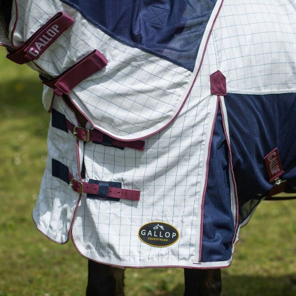 image 1 of Gallop Equestrian Air Mesh Dual Summer Sheet White | Size: 5ft 6
Colour: White