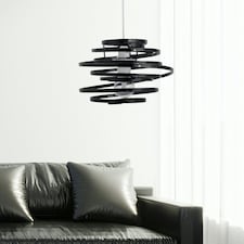 Black Metal Swirl Easy Fit Light Shade | Black | Medium | 1
