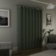 image 5 of Austin Green Blackout Curtains 66 x 90 inch (168 x 229 cm) 100% Blackout Eyelet Thermal Noise Reducing Curtains for Bedroom and Living Room