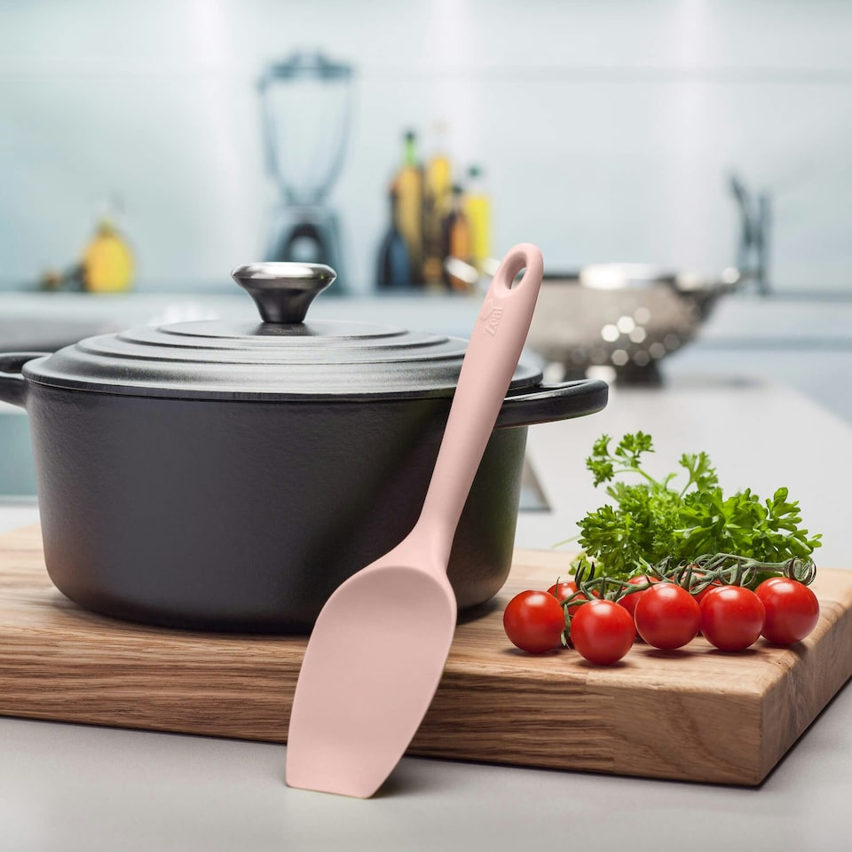 image 1 of Zeal Silicone Spatula Spoon, 26cm, Rose Pink