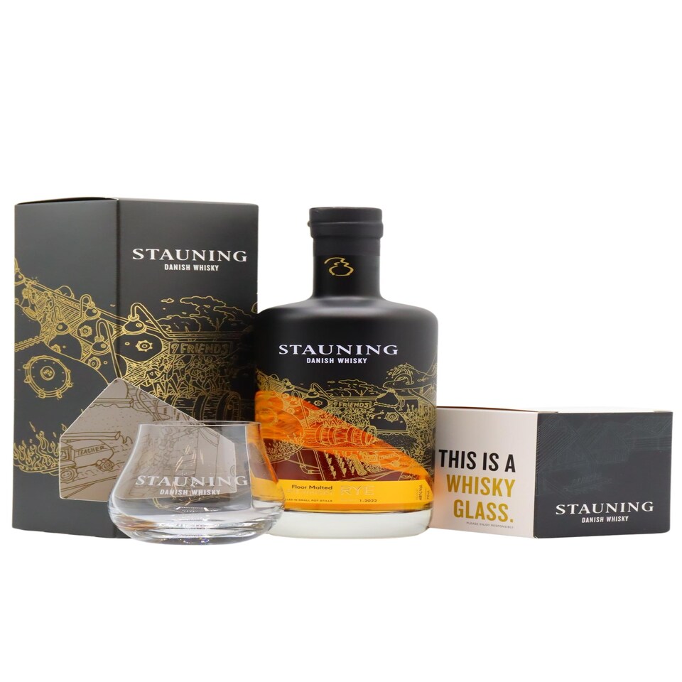 Stauning - Floor Malted Rye Whisky (Includes Branded Glass)