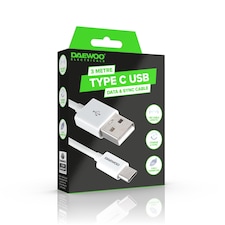 Daewoo 3 Metre USB A To USB C Charge Cable White