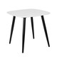 image 3 of Aspen White 80cm Square Dining Table with 4 Upholstered Cord Fabric Diamond Stitch Chairs - Stylish Compact Dining Set | Grey | Grey | 1