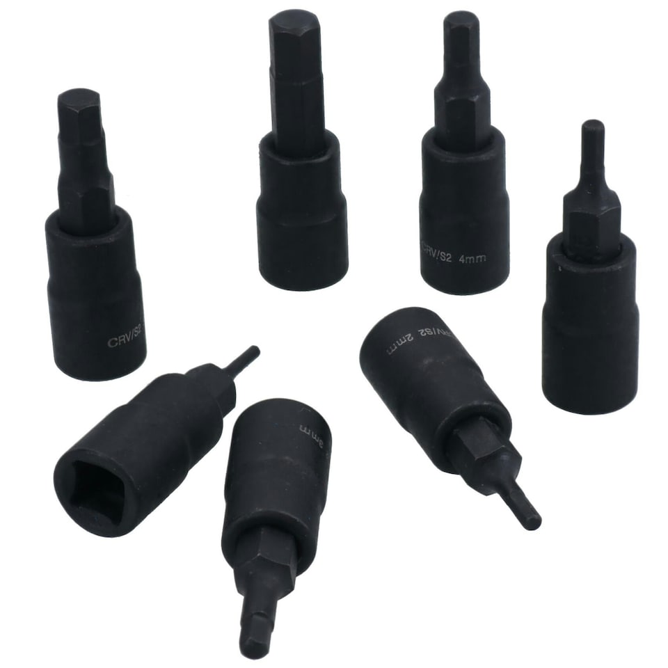 Impa Code Allen Key Socket Metric MM 1/4in Drive Impact Allen Hex Key Sockets 1.5mm - 6mm 7pc Set ...