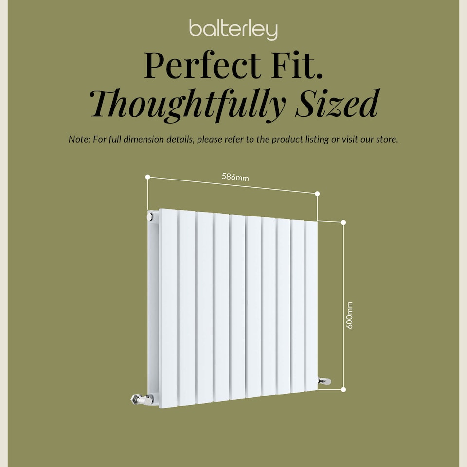 image 1 of Lucia Square Horizontal Double Panel Radiator, 600 x 586mm Satin White | White | Satin White | 1
