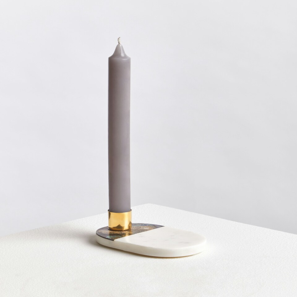 image 1 of Marella Candle Holder White