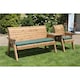 image 1 of Wooden 4 Seat Straight Companion Set With 1 x Winchester Cushion Green & 1 x Chair Cushion Green