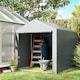 image 8 of Outsunny 1.6 x 2.2m Garden Storage Shed Tent, Portable Shed Shelter with Galvanised Steel Frame and Large Door, for Motorbike, Garden Tools, Bike Storage, Light Grey | Grey | Light Grey | 1