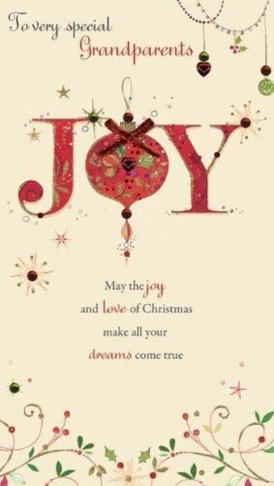 image 1 of To Very Special Grandparents Handmade Christmas Card