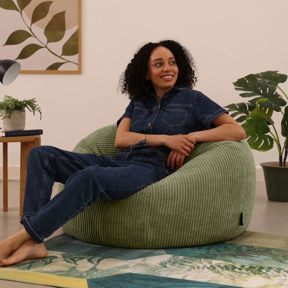 image 1 of icon Kingston Beanbag Corduroy Sage Green Green | Green