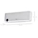 image 5 of HOMCOM Wall Downflow Heater 2 Heat and Fan 1000W2000W, Electric Space Heater with Timer Remote Oscillating, for Bedroom Home Office, White and Silver