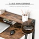 image 6 of HOMCOM Writing Desk Computer Table Home Office PC Laptop Workstation Storage Shelf 84L x 45W cm Rustic Brown